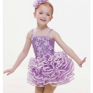 Revolution Dancewear Lilac Size M Life Is A Flower Girls Ballet Leotard Tutu